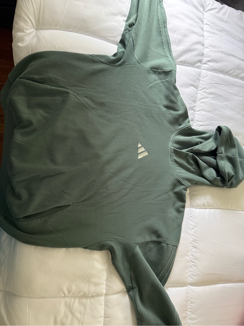 Adidas All SZN Sage Green Cozy Fleece-Lined Hoodie